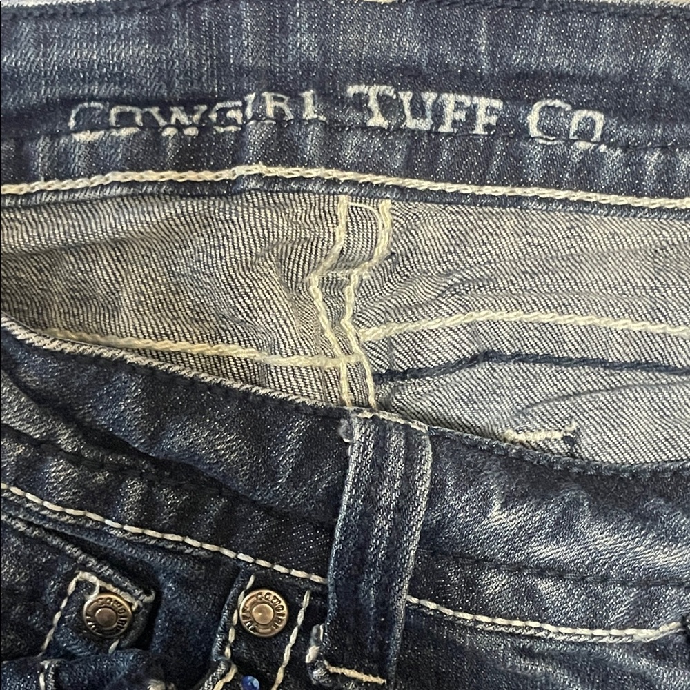 Cowgirl Tuff Women's Blue Victory Denim Jeans. Good Condition. Size 30. - Picture 11 of 15